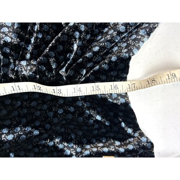 ZARA NWT Soft Velvet Floral Button Up Mock Neck Mini Dress Size XL - Picture 12 of 12
